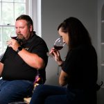 Black Dog Wine Company owners drinking wine